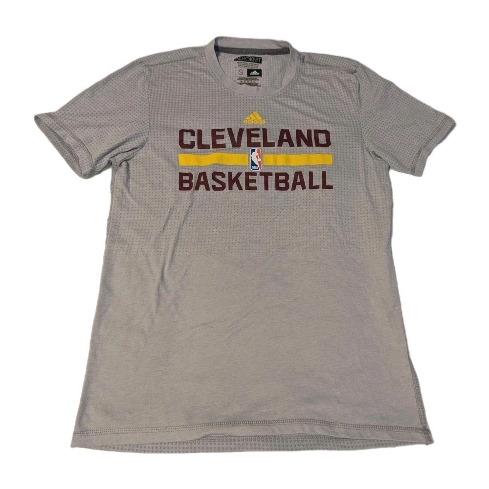 Adidas Cleveland Basketball NBA‎ Aeroknit Climacool Gray T-Shirt Mens Small